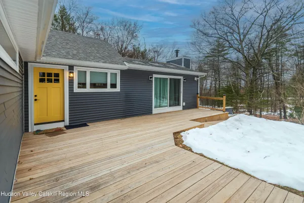 a house with trees in front of it