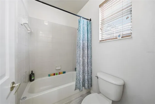 a bathroom with a toilet and a bathtub