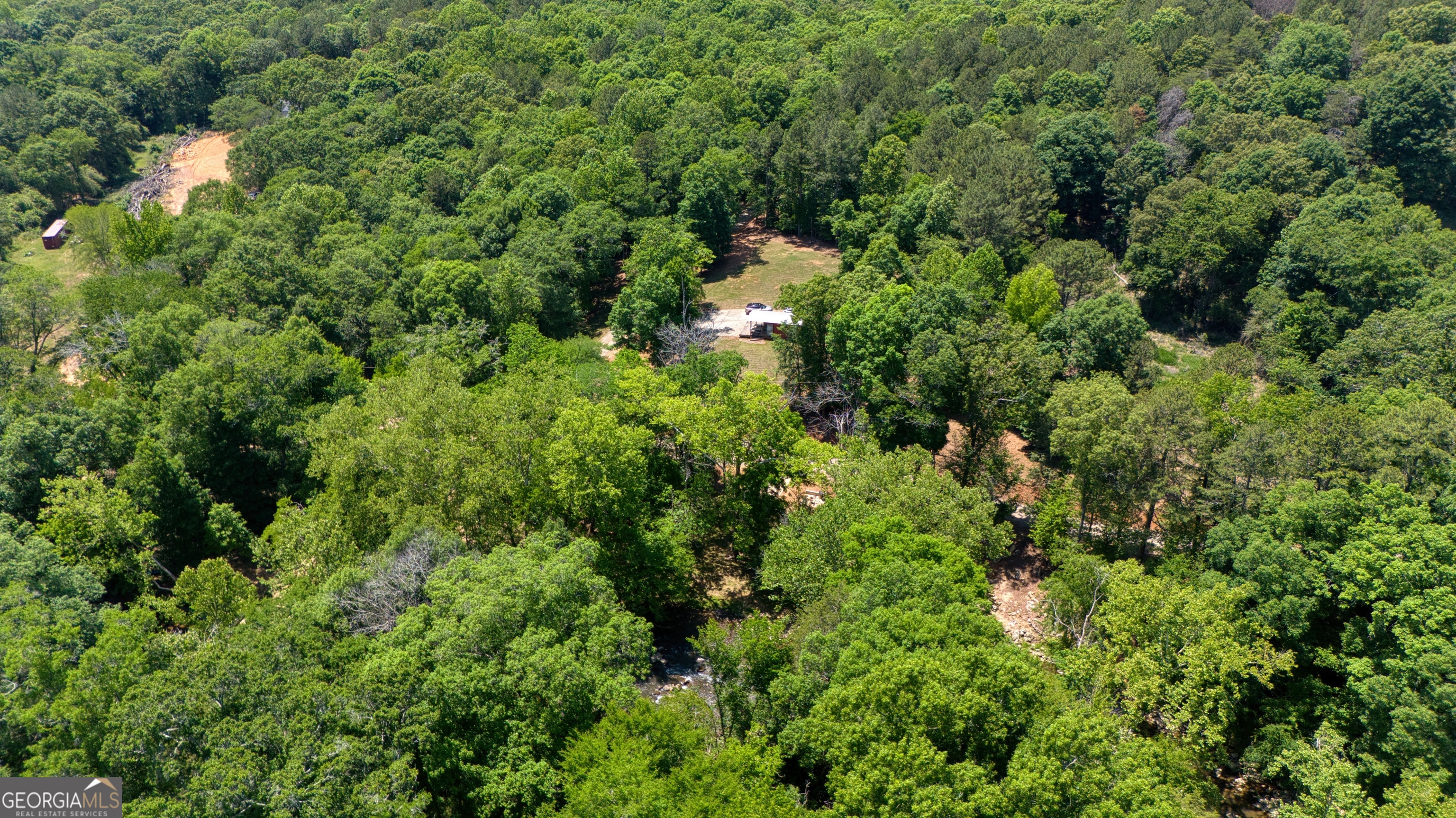 610 Kings Bridge Road Cave Spring, GA 30124 - Photo 72 of 72 an aerial view of residential house with outdoor space and trees all around