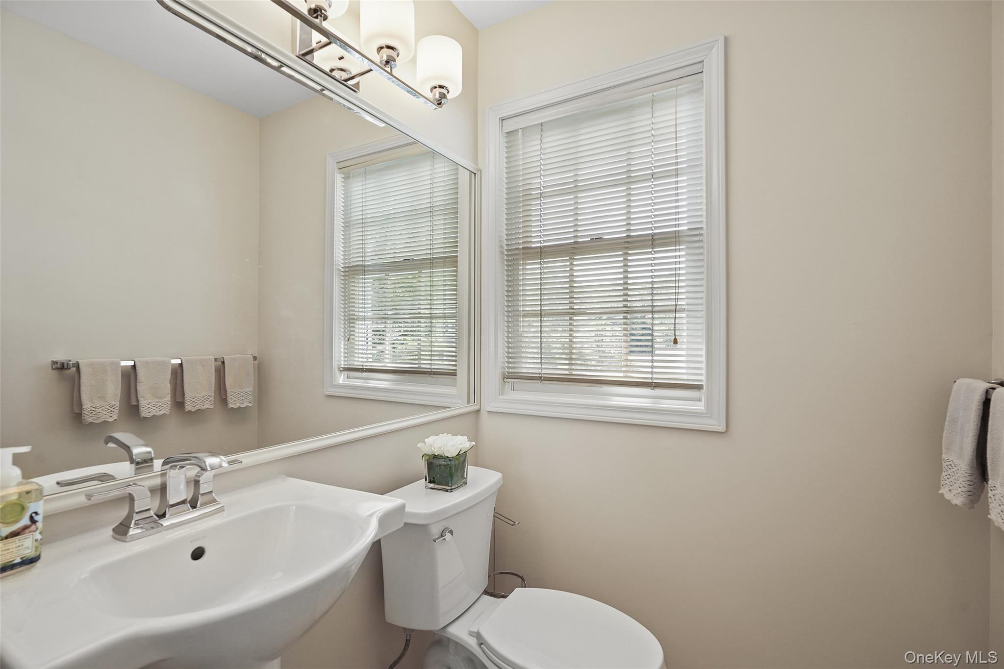 18 Cross River Road Mount Kisco, NY 10549 - Photo 14 of 30 a bathroom with a sink mirror and toilet