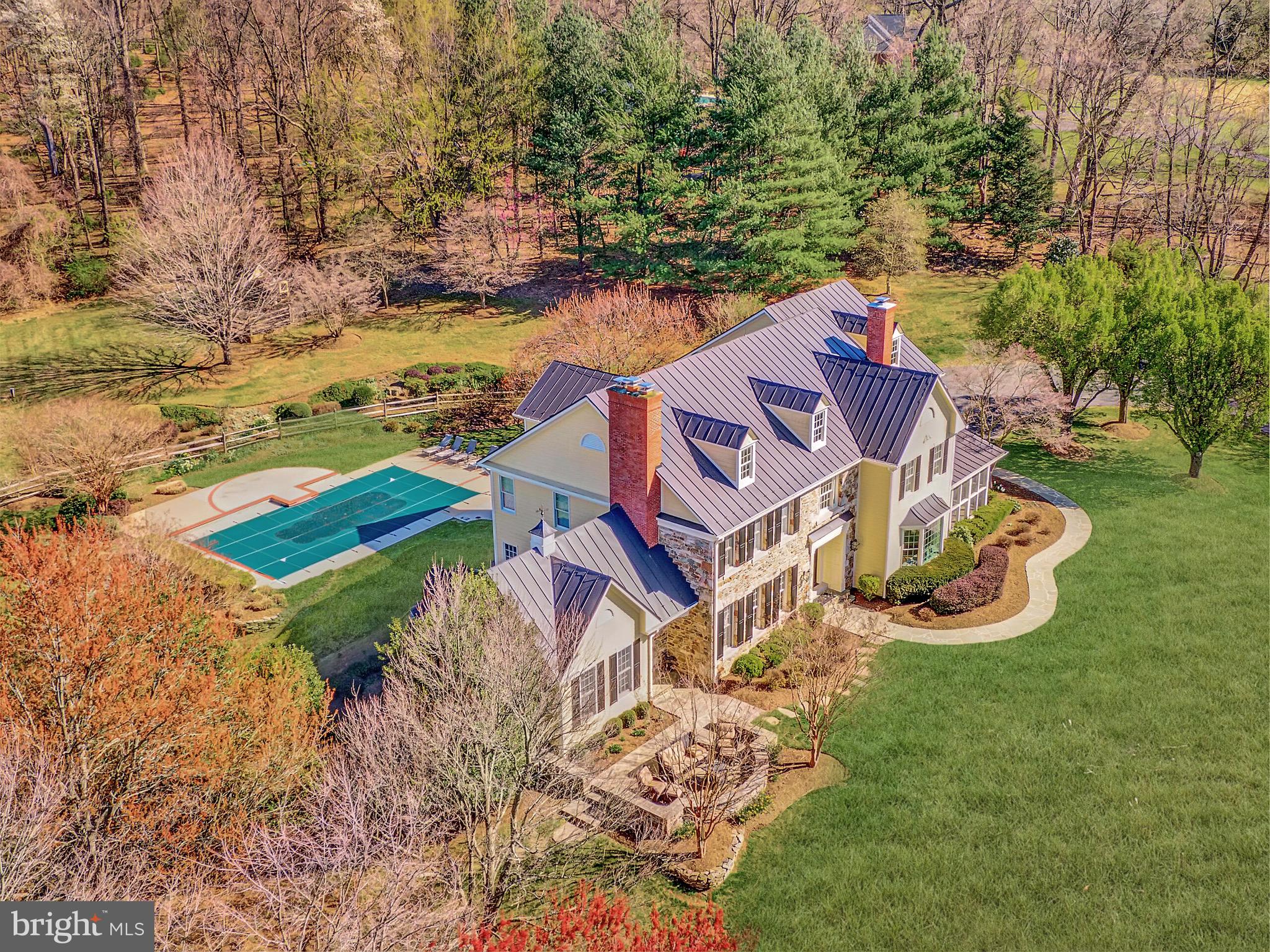 15140 Loyalty Road Waterford, VA 20197 - Photo 60 of 60 Aerial shot - 2 all brick brick chimneys