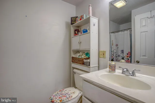 a bathroom with a sink toilet and vanity