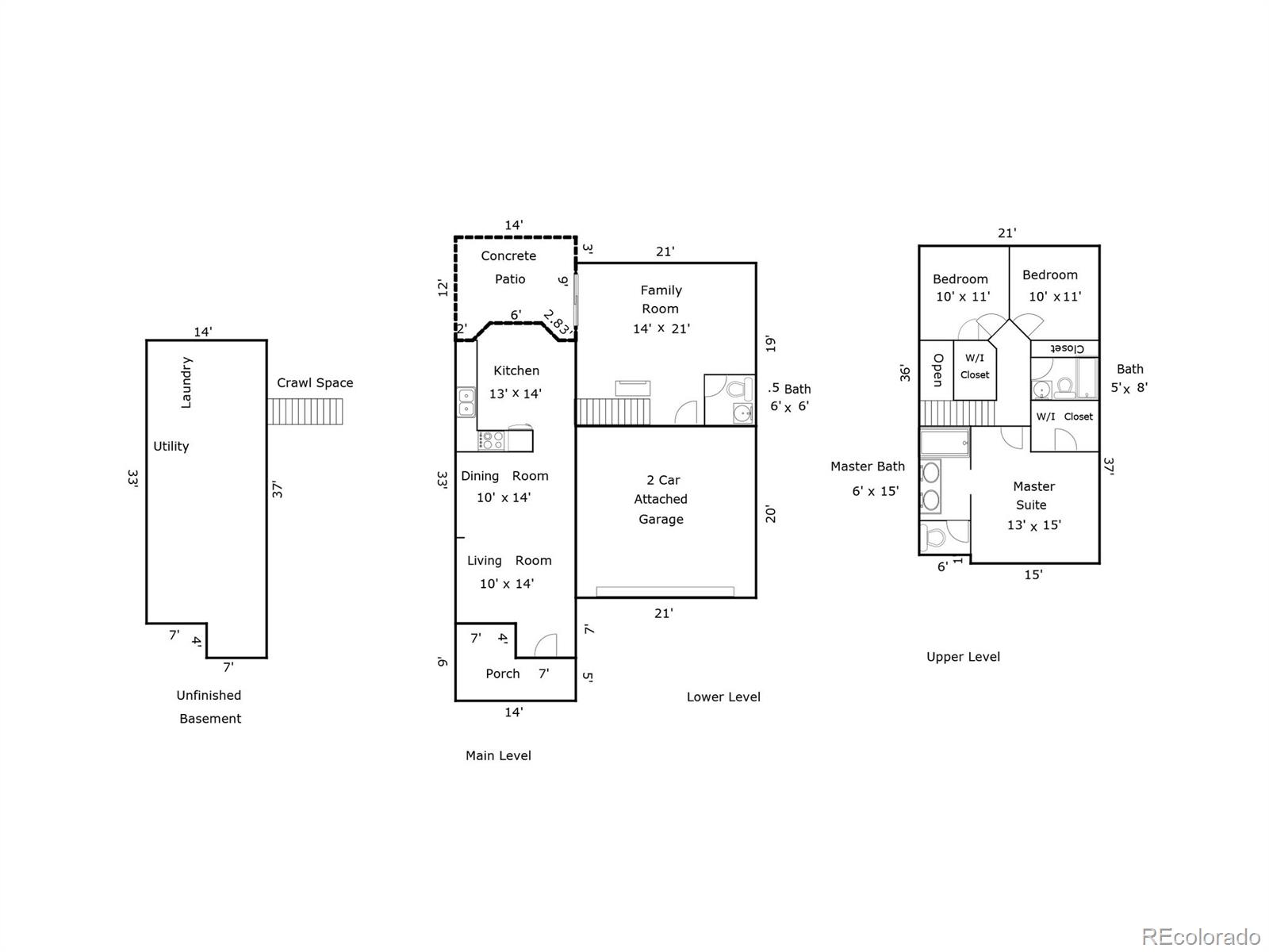 10824 Towerbridge Road Highlands Ranch, CO 80130 - Photo 25 of 33 a picture of a floor plan