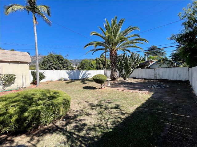 a view of a backyard