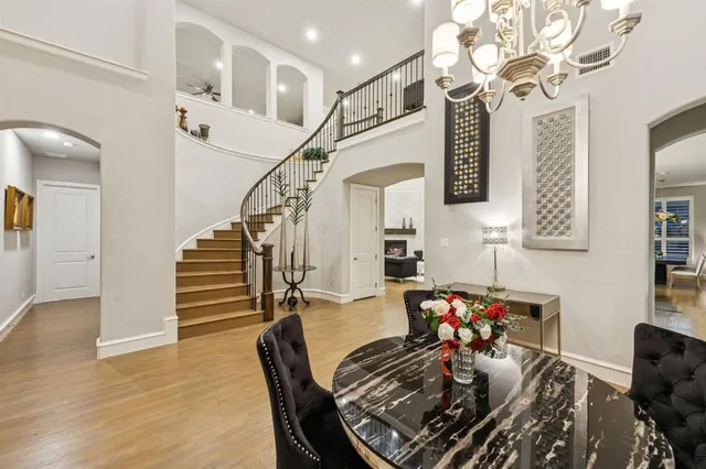 a room with furniture and wooden floor