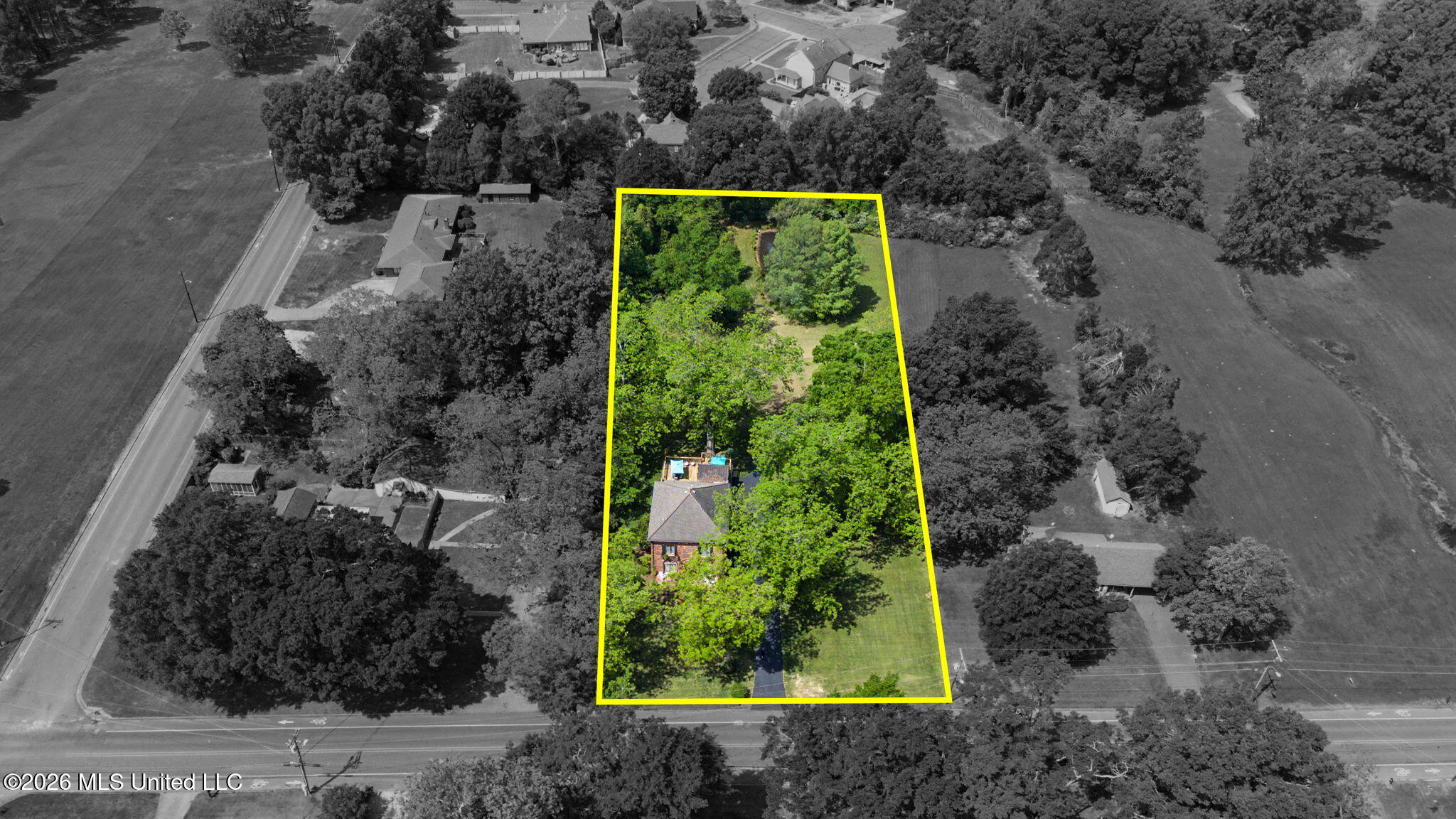 2155 Mt Pleasant Road Hernando, MS 38632 - Photo 36 of 40 ariel view with property lines!