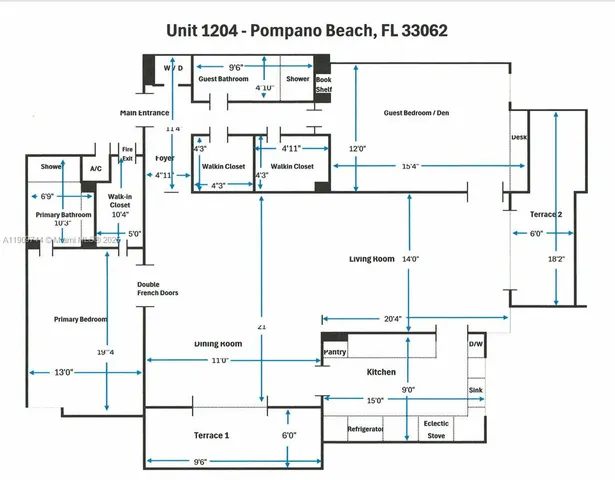 $869,000 | 1360 South Ocean Boulevard, Unit 1204, Pompano Beach, FL 33062