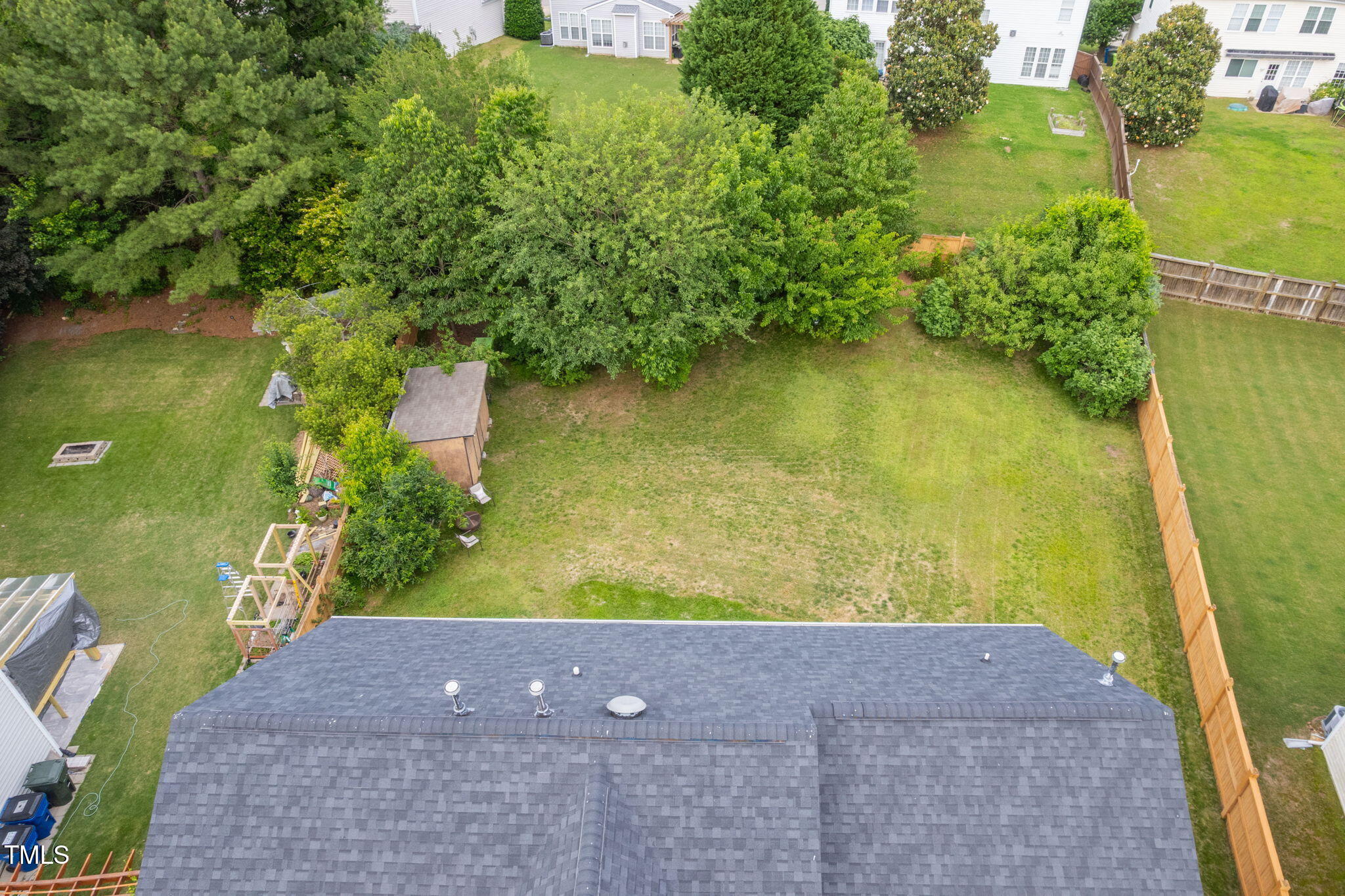 7612 Vista Del Rey Lane Raleigh, NC 27613 - Photo 63 of 73 Aerial View Of The Backyard
