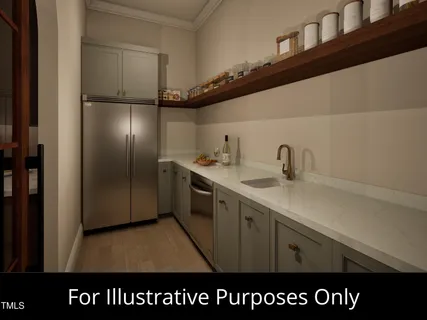 a open kitchen with stainless steel appliances granite countertop a sink dishwasher a dining table and chairs with wooden floor