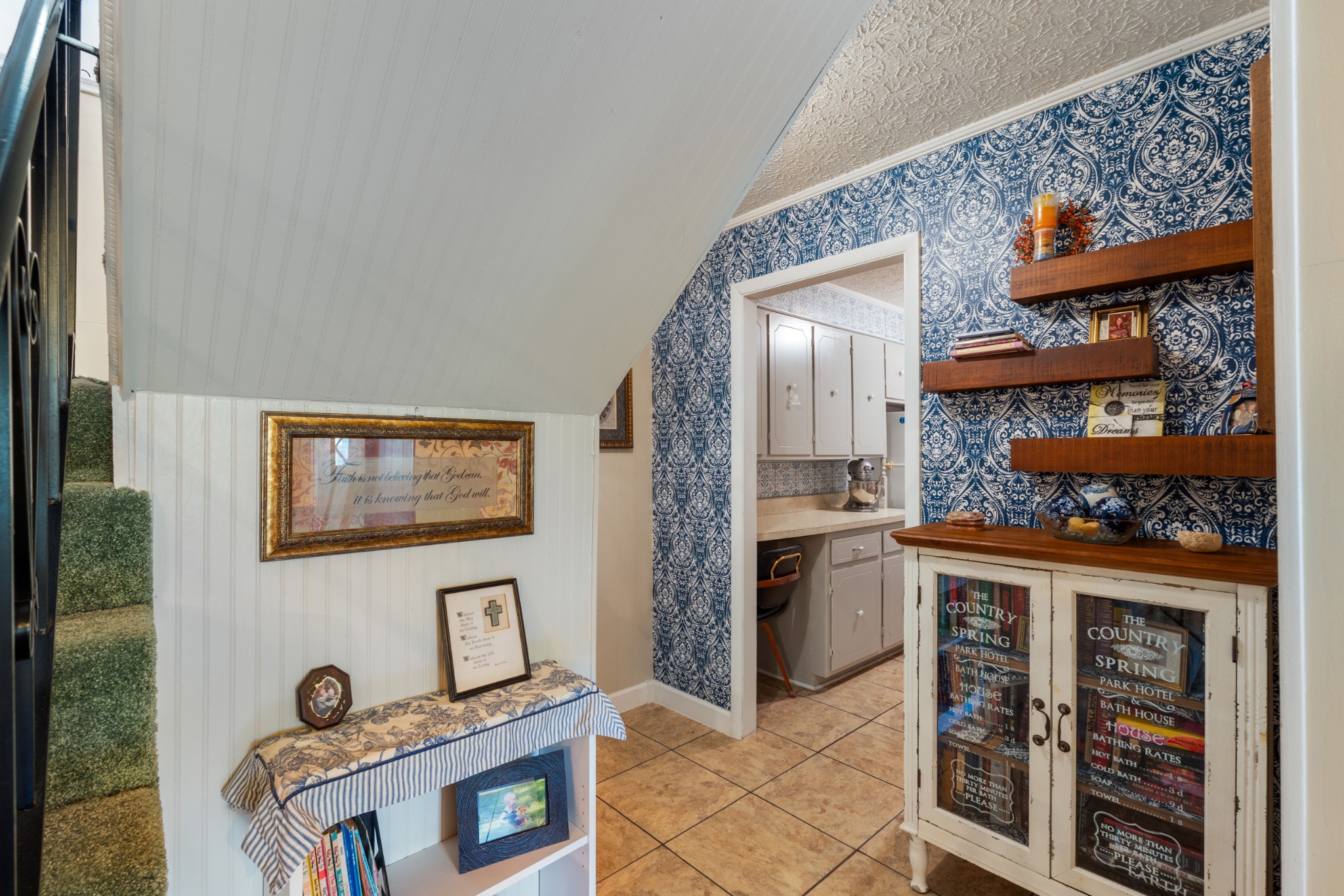 10779 North Tidwell Road Bon Aqua, TN 37025 - Photo 21 of 44 a view of a kitchen cabinets and a stove top oven