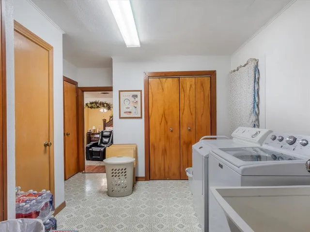 a room with storage and utility