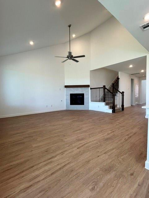 1833 Welsh Road Celina, TX 75009 - Photo 2 of 8 Vaulted ceiling living space with wood-finish flooring