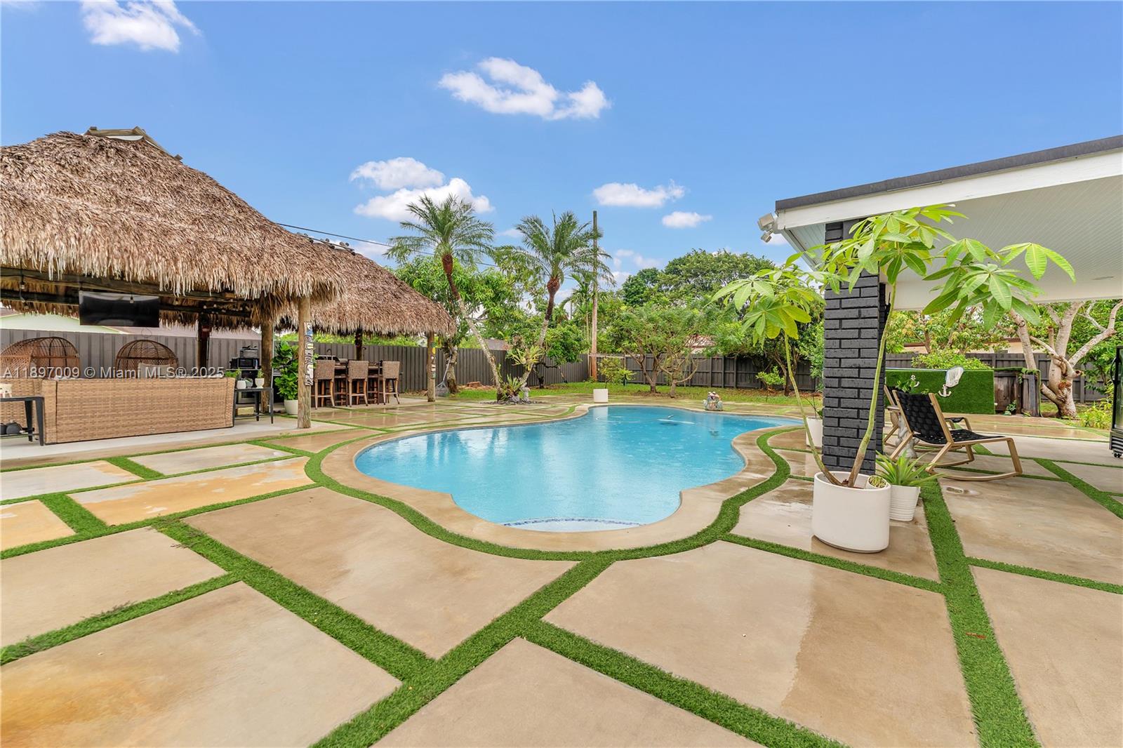 32020 Southwest 199th Avenue Homestead, FL 33030 - Photo 35 of 43 a view of a swimming pool with a patio