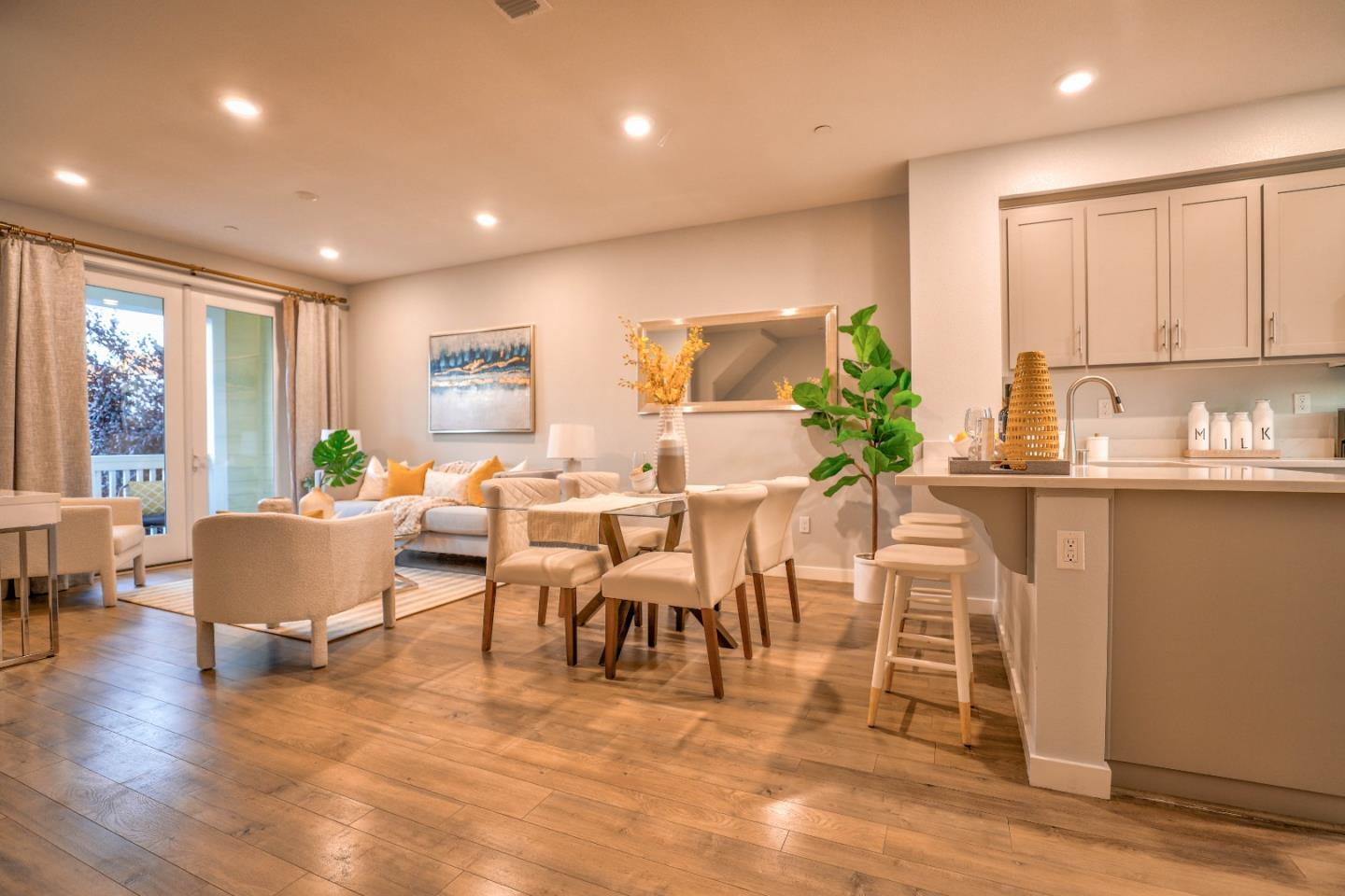3856 Domain Way Mountain View, CA 94043 - Photo 11 of 39 a view of a dining room with furniture window and wooden floor