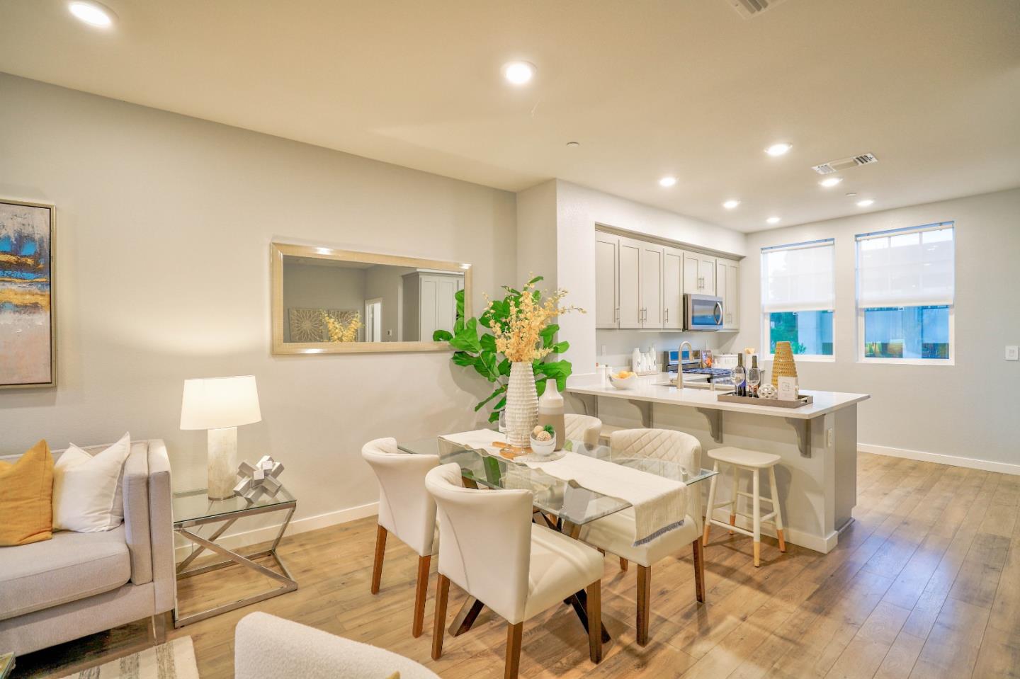 3856 Domain Way Mountain View, CA 94043 - Photo 18 of 39 a view of a dining room with furniture and wooden floor