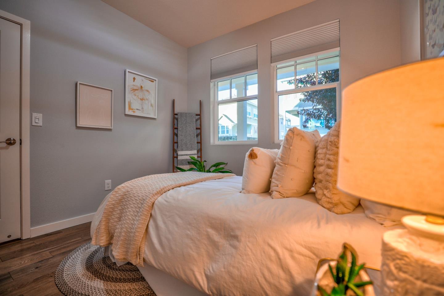 3856 Domain Way Mountain View, CA 94043 - Photo 33 of 39 a bedroom with a bed and wooden floor