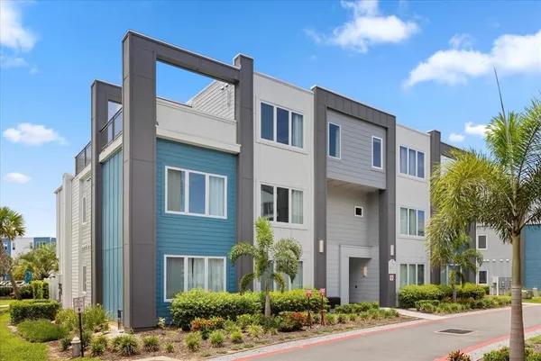 a front view of a multi story residential apartment building