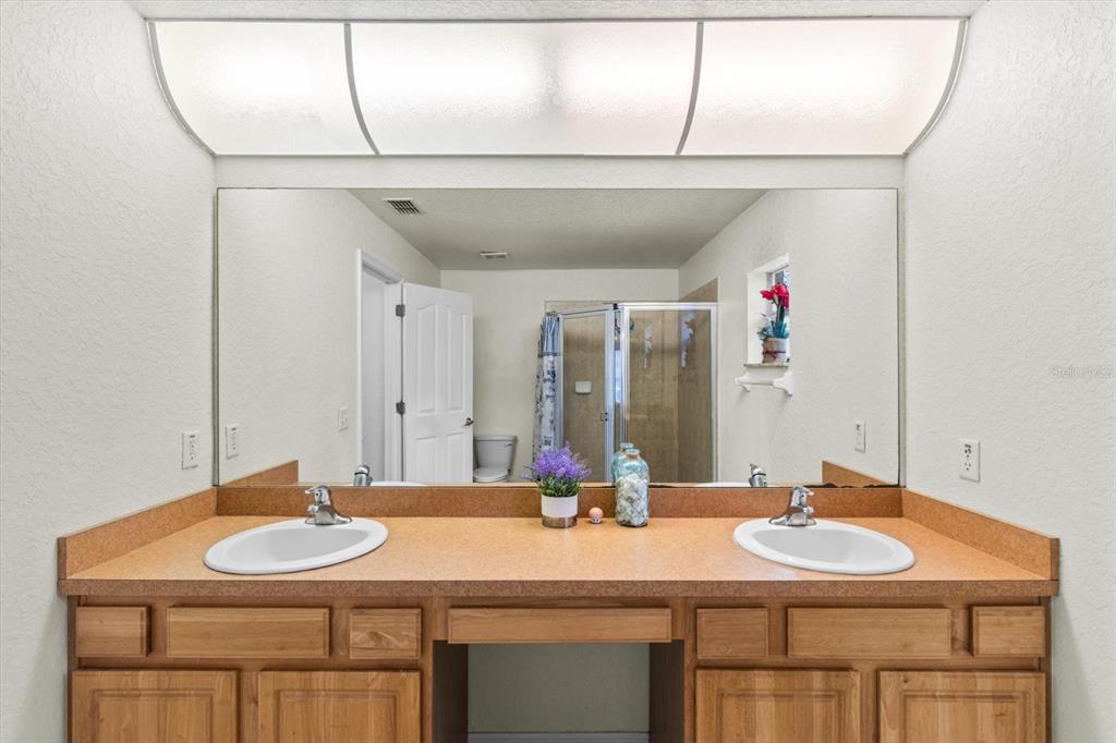 16038 Malden Road Weeki Wachee, FL 34614 - Photo 21 of 40 a bathroom with a sink and a mirror