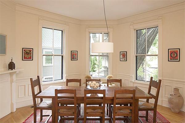 203 Aspinwall Avenue Brookline, MA 02446 - Photo 3 of 9 a view of a dining room with furniture window and outside view