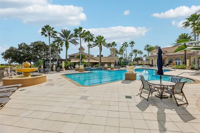 a view of outdoor space yard deck patio and swimming pool