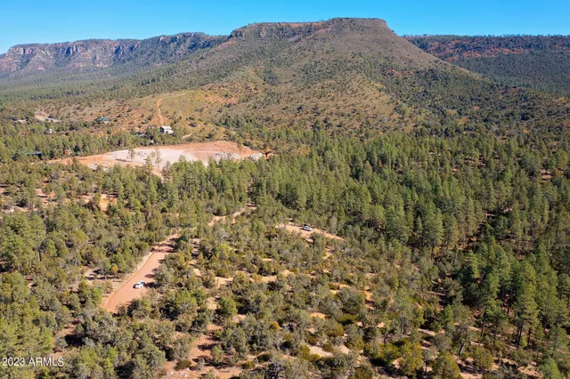 a view of a city with mountains in the background
