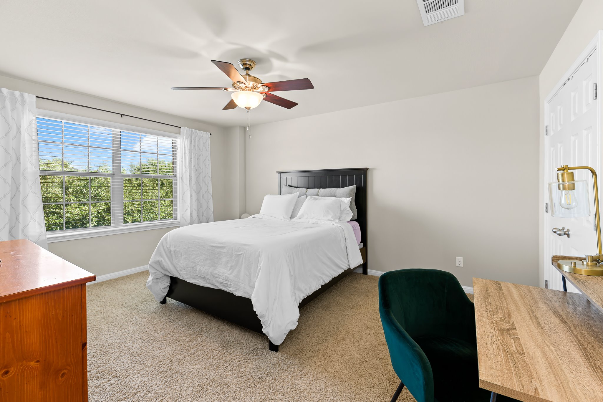2813 Granite Hill Cove Leander, TX 78641 - Photo 27 of 39 Bedroom featuring light carpet and ceiling fan