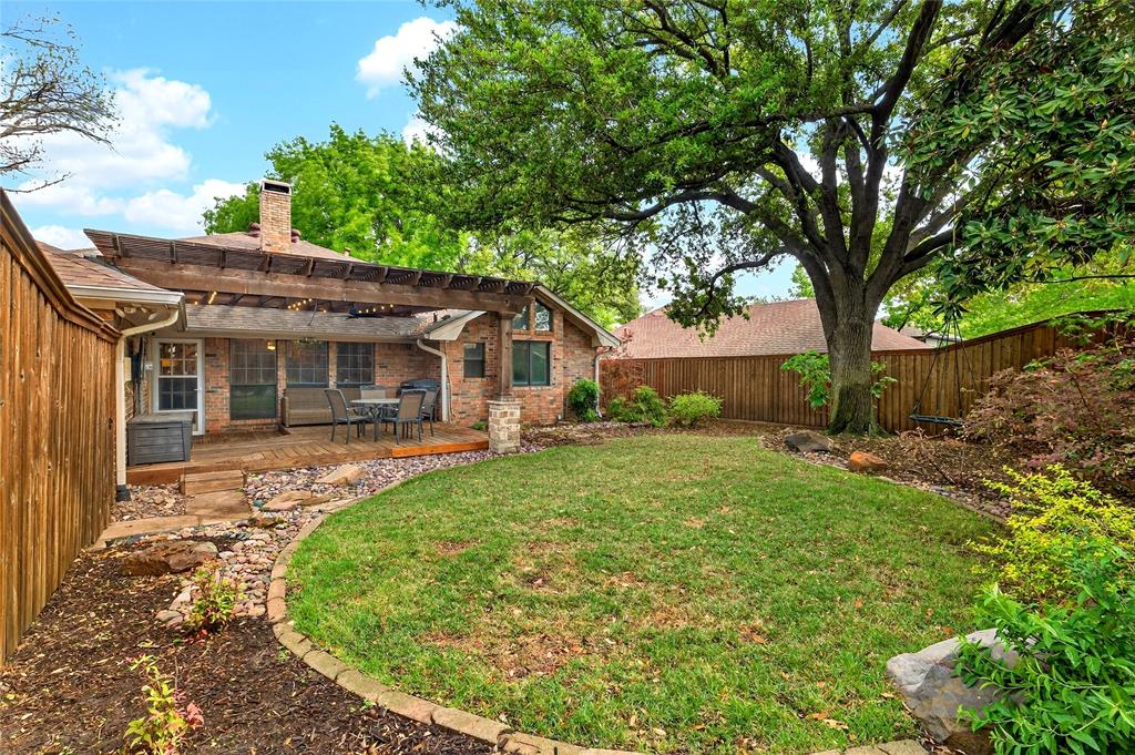 819 Lockhaven Lane Coppell, TX 75019 - Photo 28 of 33 A backyard framed by mature trees, giving you shade and a sense of separation.