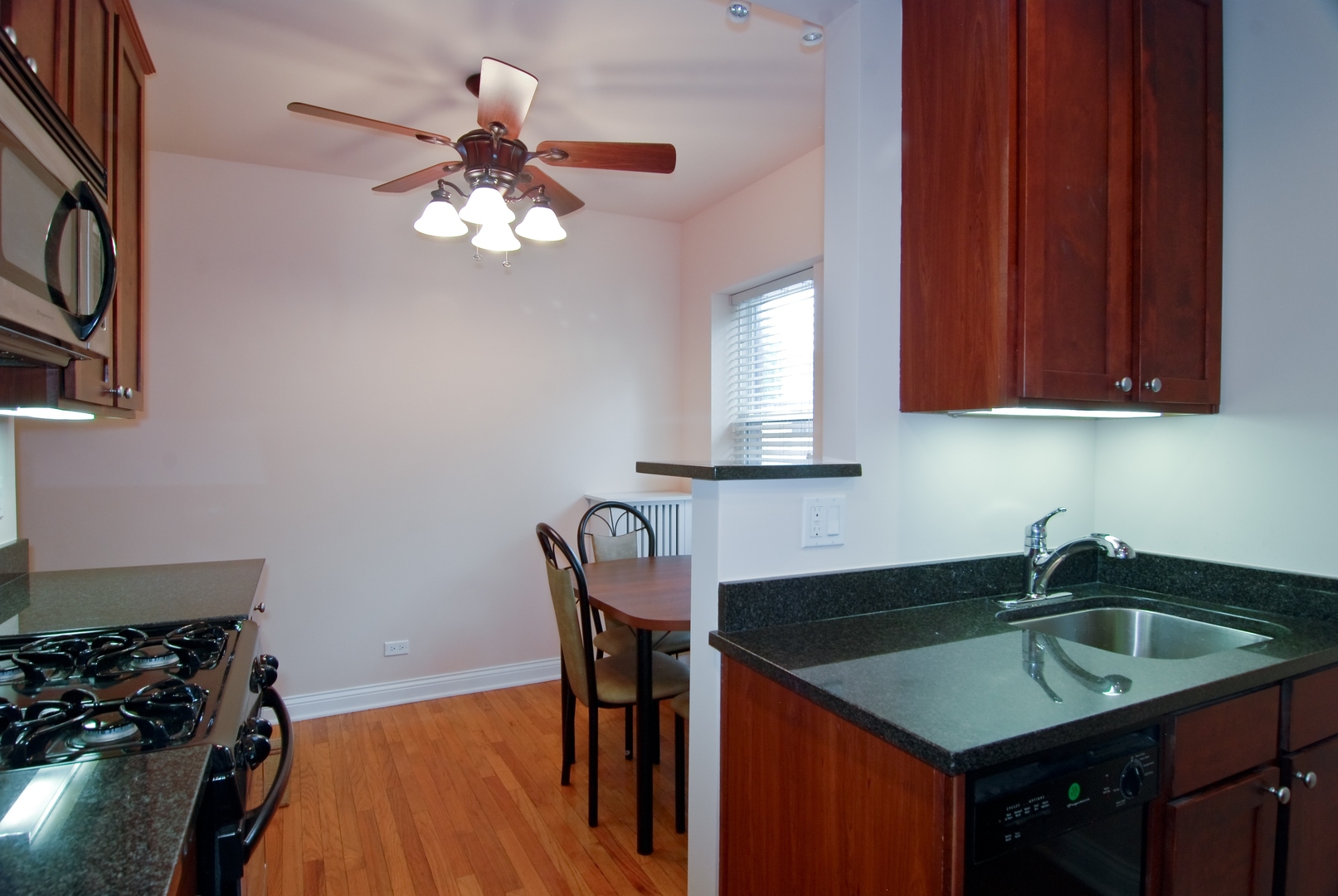 56 Forest Avenue, Unit 1N Riverside, IL 60546 - Photo 13 of 21 a kitchen with a sink cabinets and wooden floor