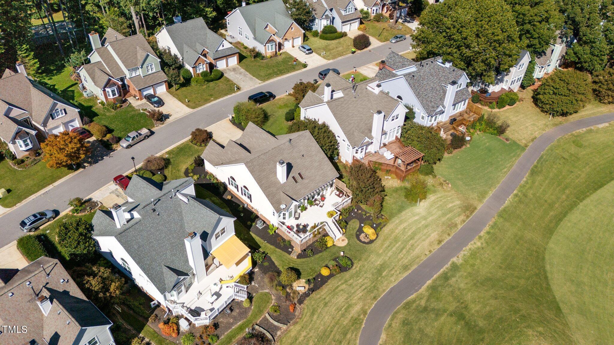 10125 Goodview Court Raleigh, NC 27613 - Photo 45 of 45 an aerial view of residential houses with outdoor space