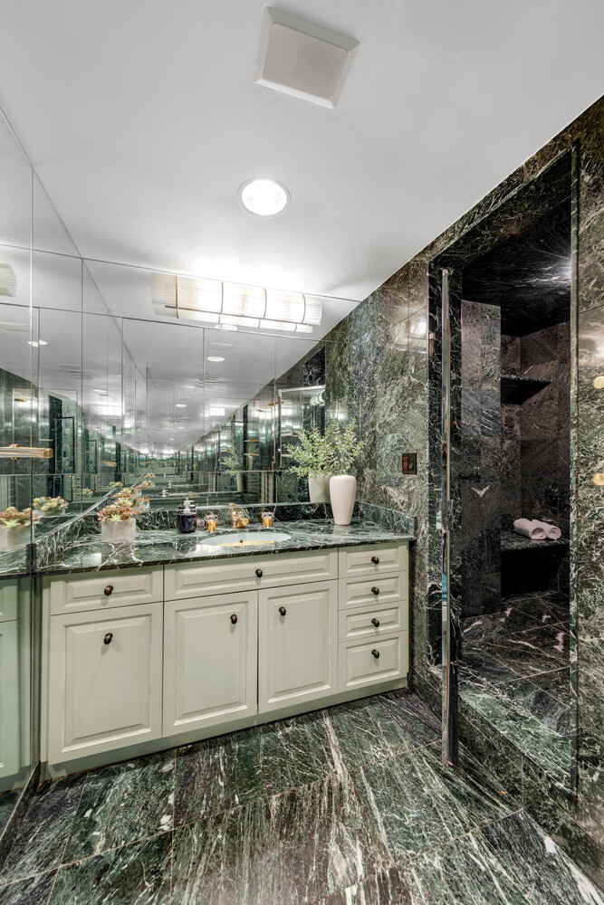 45 Sutton Place South, Unit 3FG Manhattan, NY 10022 - Photo 12 of 28 a kitchen with sink and cabinets