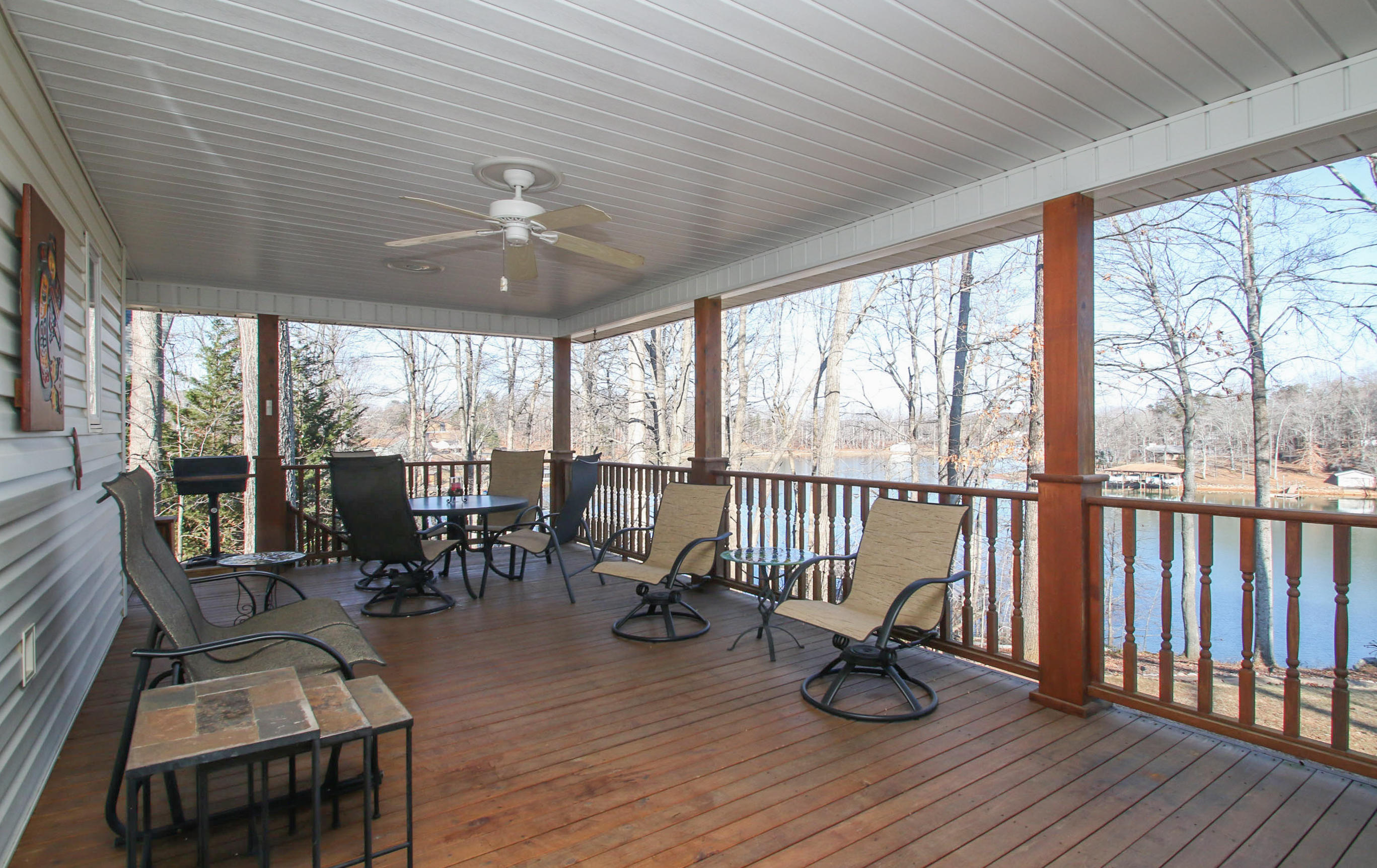 550 Cedar Ridge Road Union Hall, VA 24176 - Photo 70 of 90 Covered deck overlooking lake