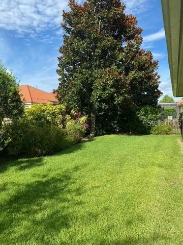 a view of yard with green space