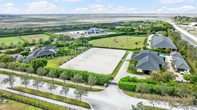 a view of a garden with a lake view