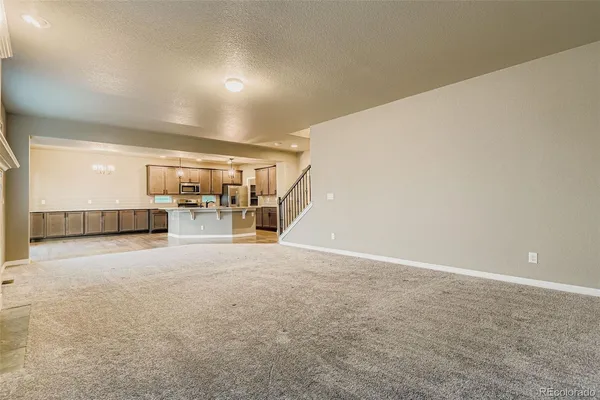 a view of a livingroom with furniture and a livingroom