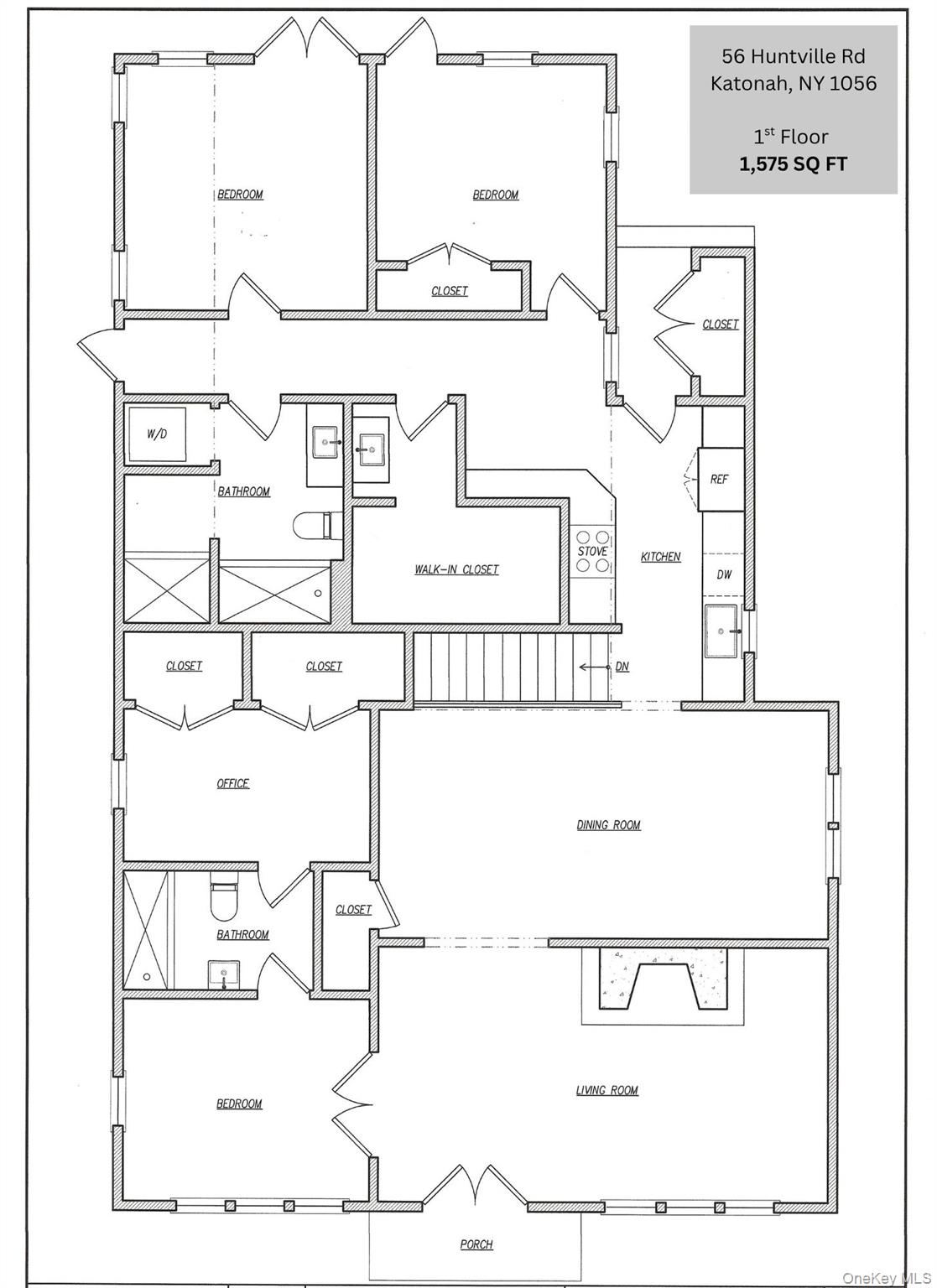 56 Huntville Road Katonah, NY 10536 - Photo 43 of 44 1st Floor Floor Plan