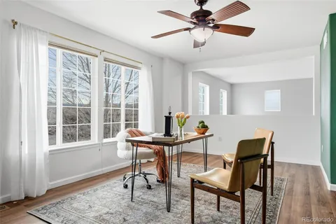 a house view with a garden space