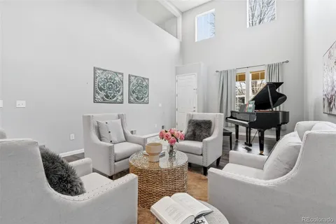 a living room with furniture and a couch