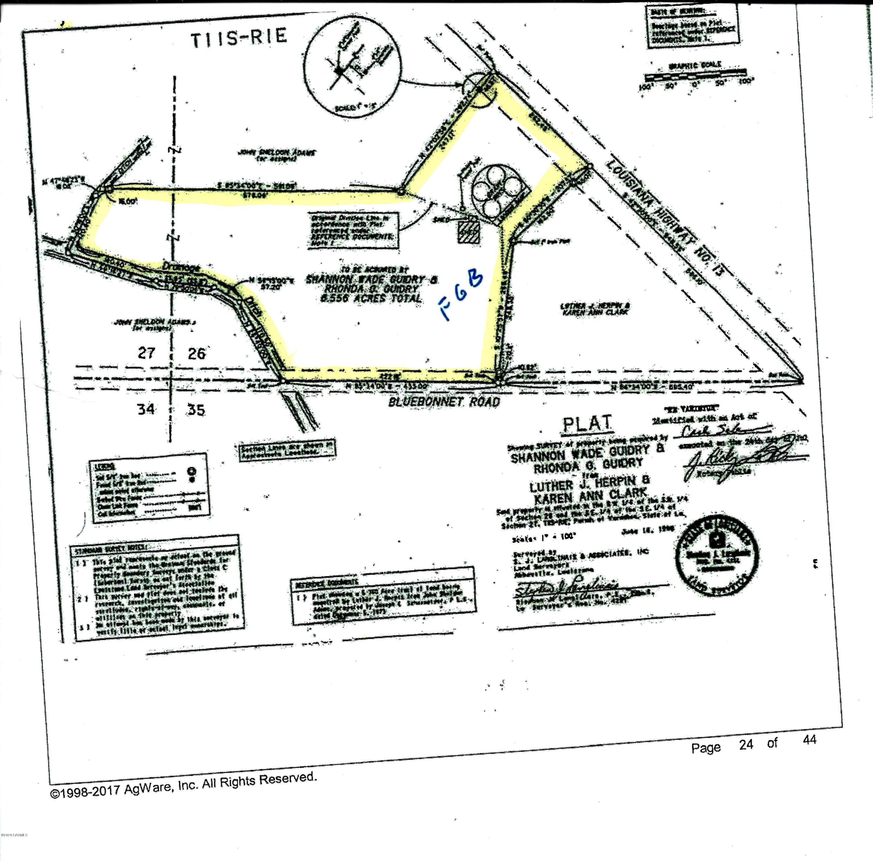 13 / Bluebonnet Road Kaplan, LA 70548 - Photo 2 of 2 Plat picture
