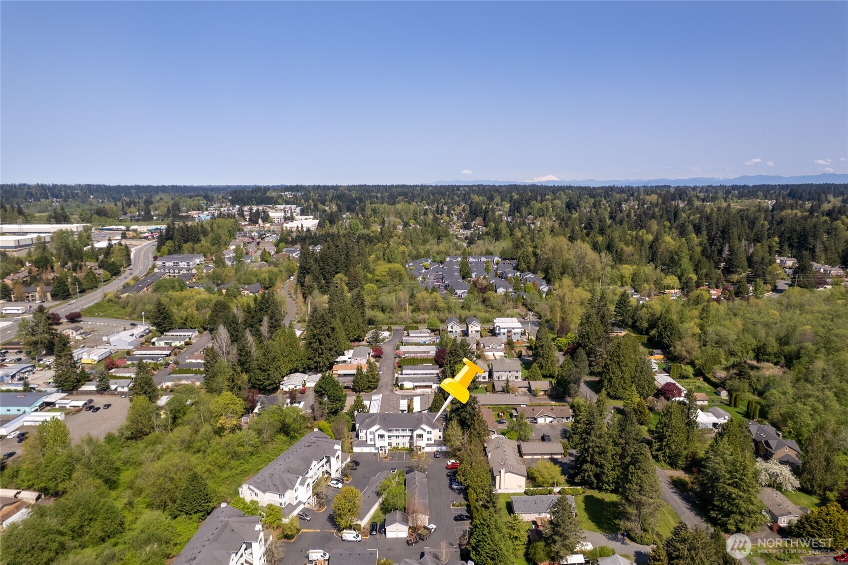 2009 196th Street Southeast, Unit E304 Bothell, WA 98012 - Photo 29 of 36 an aerial view of a city with lots of residential buildings
