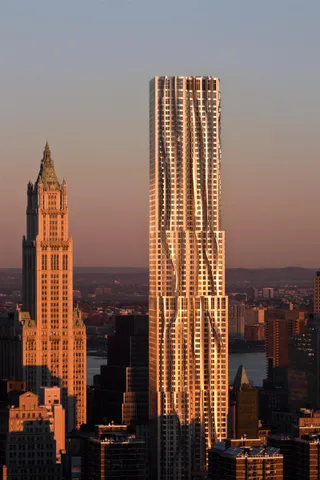 a front view of a building with glass windows