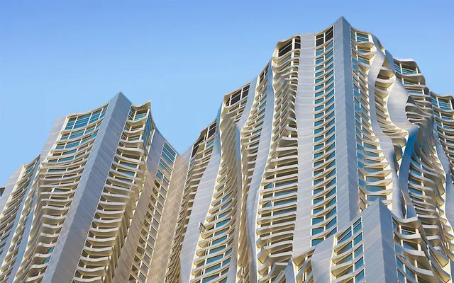 a front view of a building