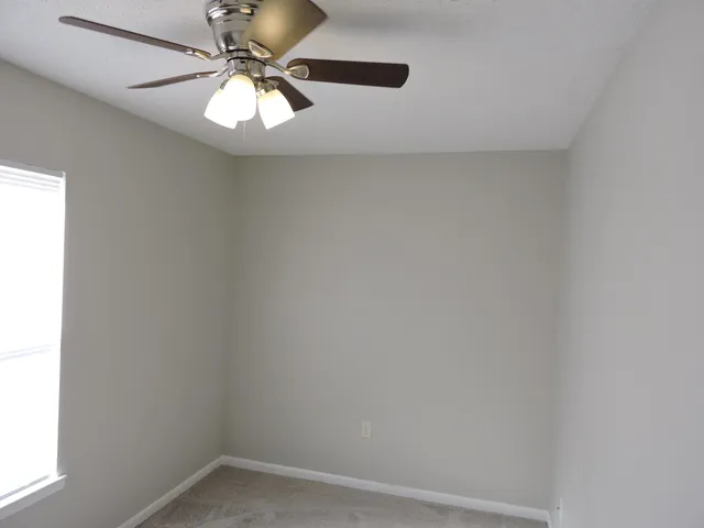 an empty room with a window