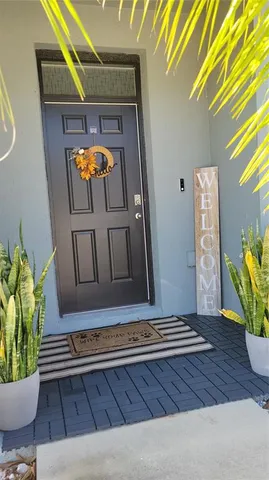 a front view of a house with entryway