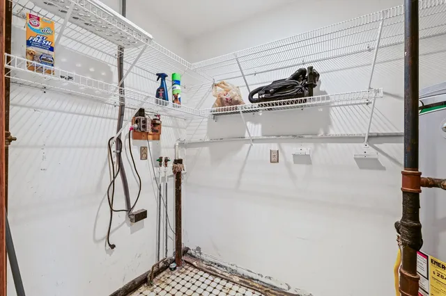 a view of storage and utility room