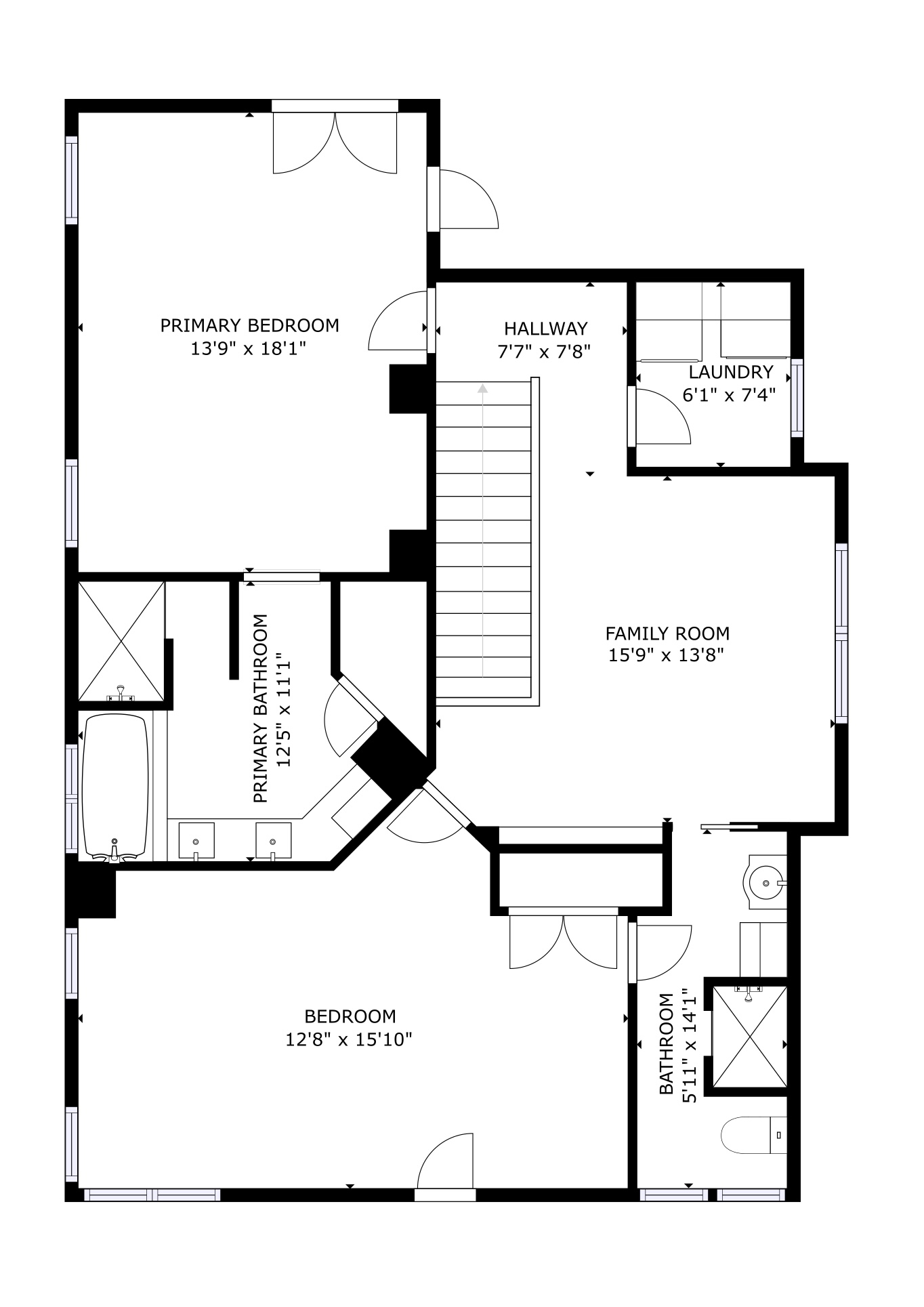 903 East 14th Street Austin, TX 78702 - Photo 31 of 31 Second floor floor plan of 903 E 14th St.