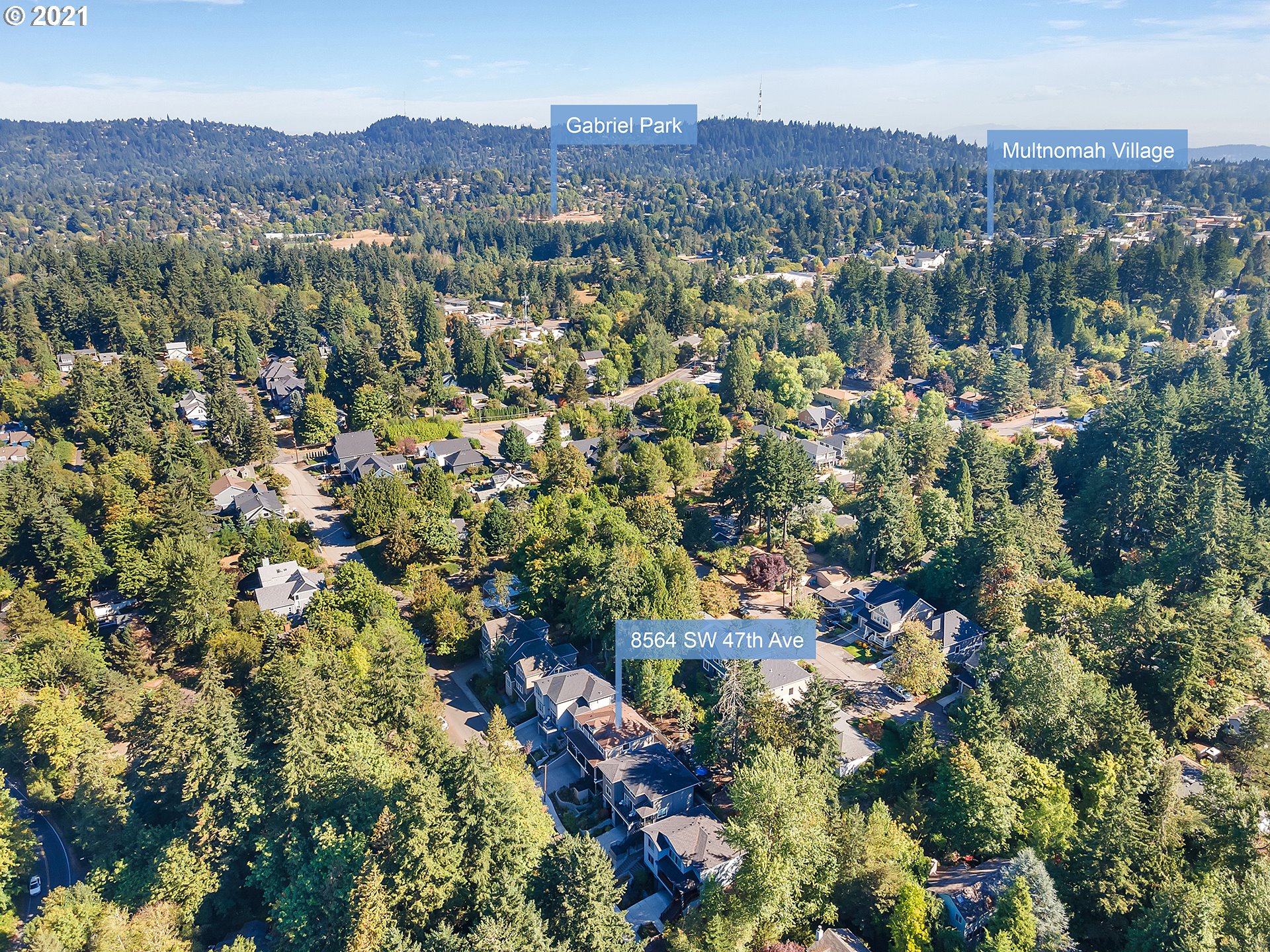 8564 Southwest 47th Avenue Portland, OR 97219 - Photo 31 of 32 Drone View/UAV