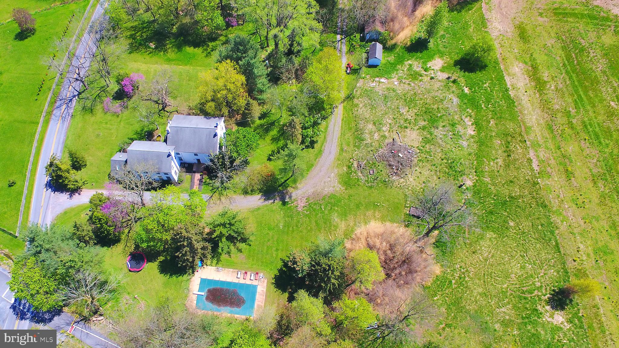5635 Elizabethtown Road Hershey, PA 17033 - Photo 8 of 71 Aerial View with pool and outbuildings