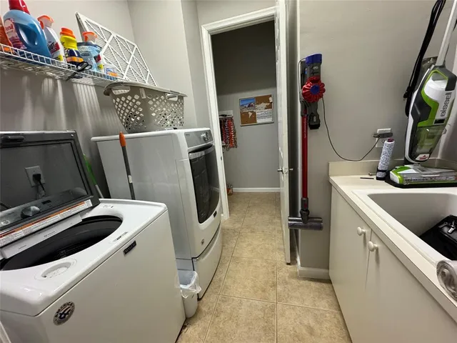 a room with storage and utility