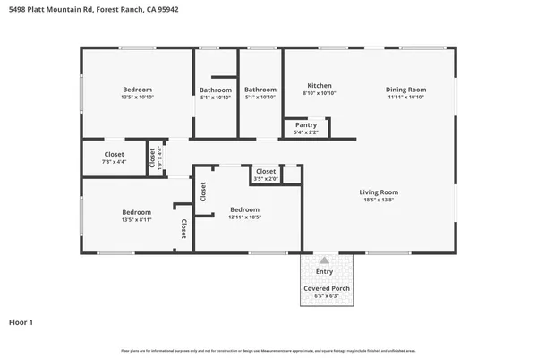 $389,000 | 5498 Platt Mountain Road, Forest Ranch, CA 95942