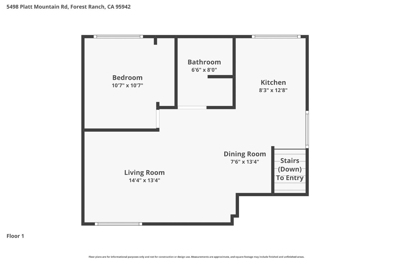 5498 Platt Mountain Road Forest Ranch, CA 95942 - Photo 59 of 59 Upstairs of Garage Informational Floorplan